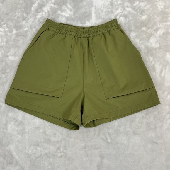 Lululemon Lab Shorts Womens 2 Green Relaxed Fit Super High Rise 3" Gorpcore - Picture 1 of 10
